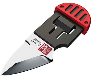 AL MAR Knives 1.3in Stinger Keychain Fixed Knife, Red