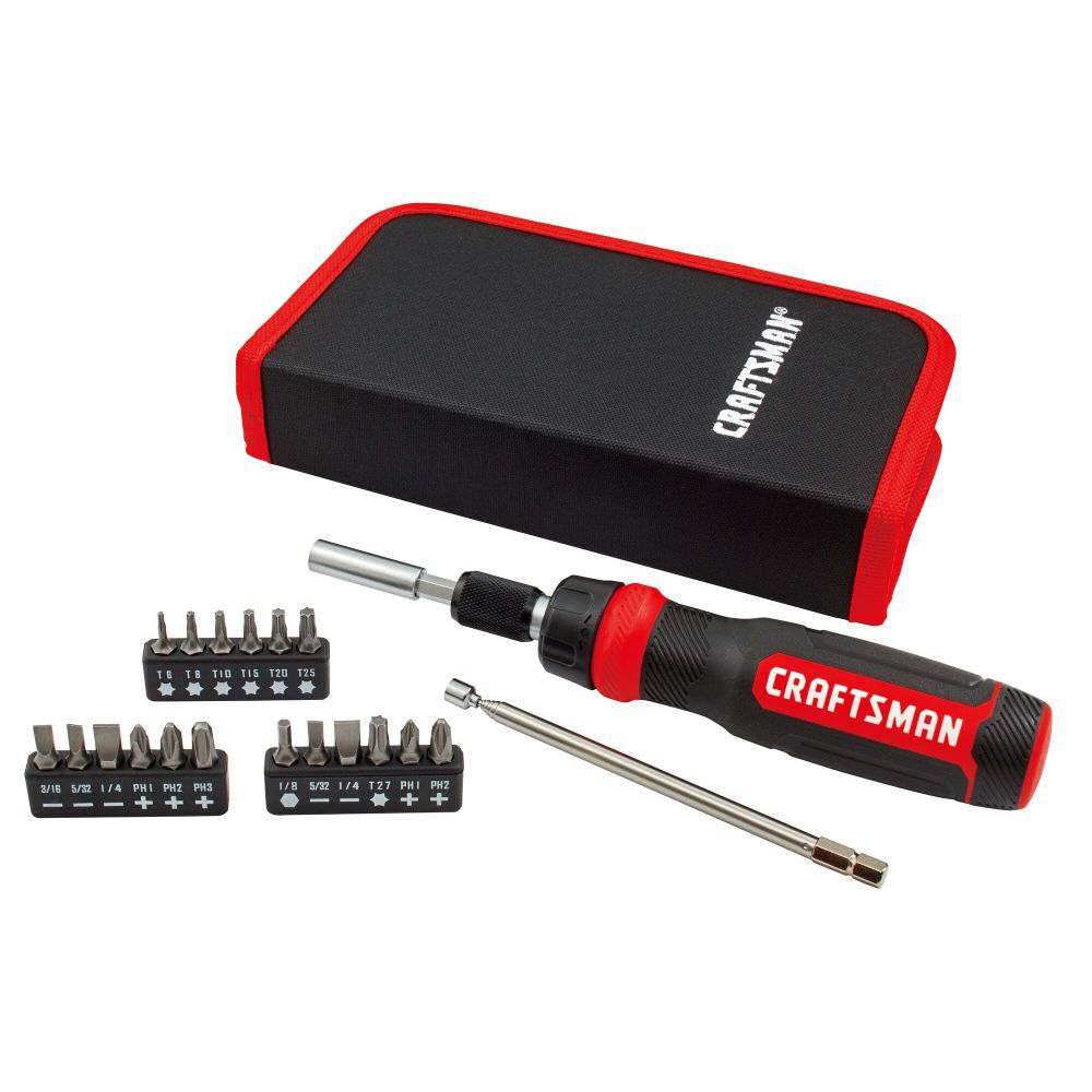 CRAFTSMAN Multi-Bits Ratcheting Screwdriver, 26 Piece, large image number 1