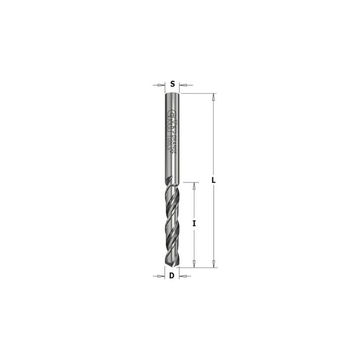 CMT 1/8in Two Flute Right Hand Twist Drill Bit, large image number 1
