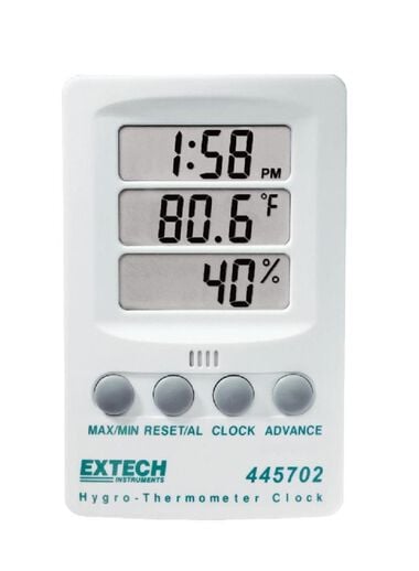 Extech Hygro-thermometer Clock, large image number 0