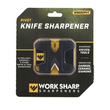 Pivot Knife Sharpener with Pivot-Response and Convex-Carbide