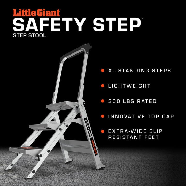 Little Giant Safety Safety Step M4 Aluminum Type 1A Step Stool with Handrail, large image number 2