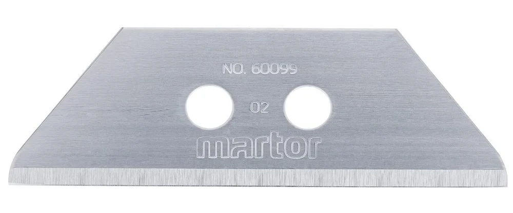 Martor USA Stainless Steel Deep Edged Blunt Tip Trapezoid Blade, 100 Pieces, large image number 1