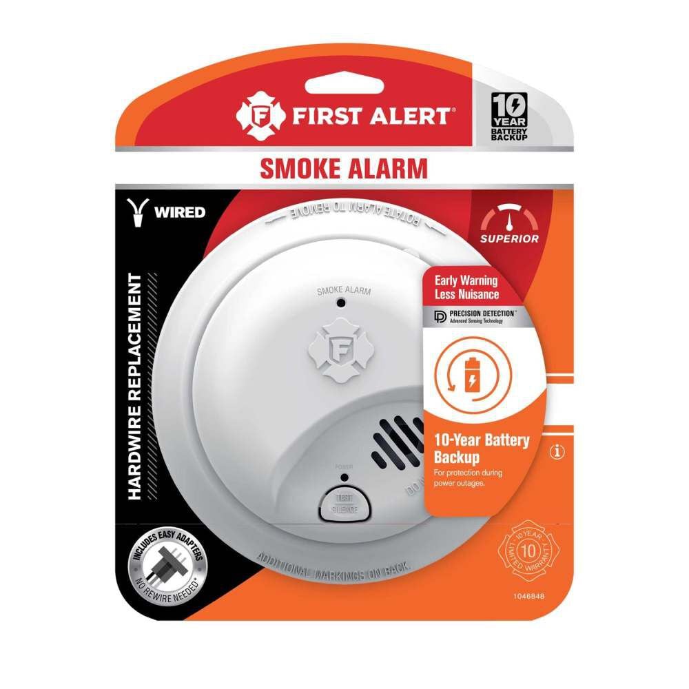 First Alert SMI105-AC Interconnect Hardwire Smoke Alarm with Battery Backup, large image number 3