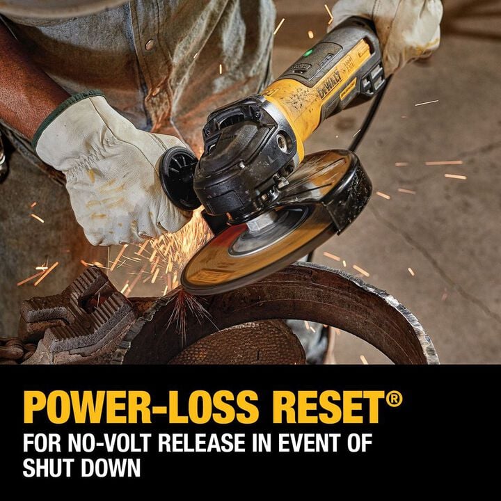 DEWALT 7in Small Angle Grinder Rat Tail with Kickback Brake No Lock On, large image number 5