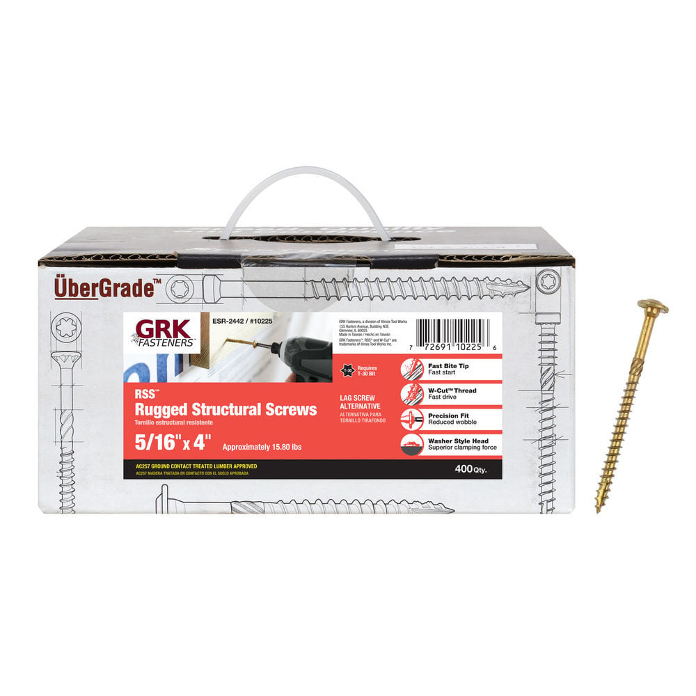 GRK Fasteners RSS Screw Bulk 5/16 x 4in, large image number 1