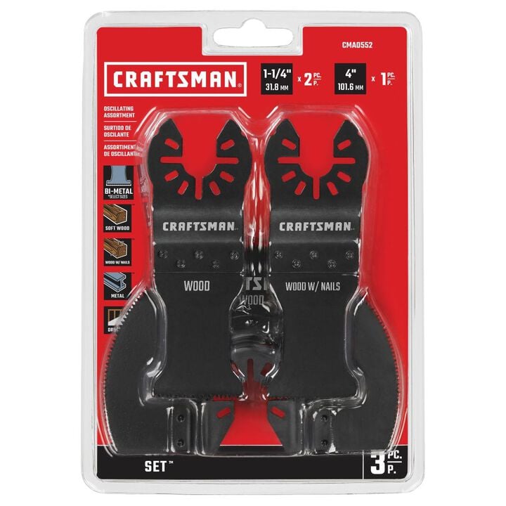 CRAFTSMAN Oscillating Bi-Metal Wood And Metal Cut Set, 3 Pack, large image number 2