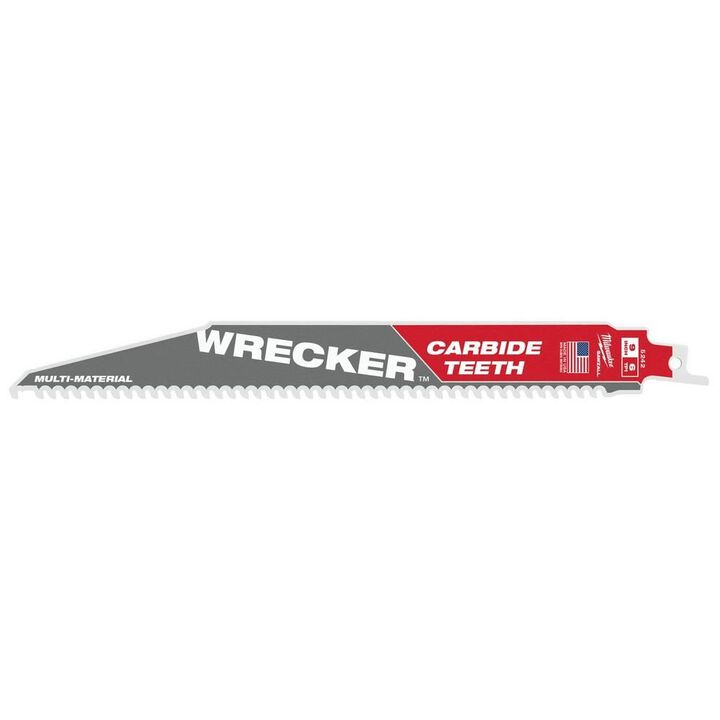Milwaukee 9inch 6 TPI THE WRECKER with Carbide Teeth SAWZALL Blade 5PK, large image number 0