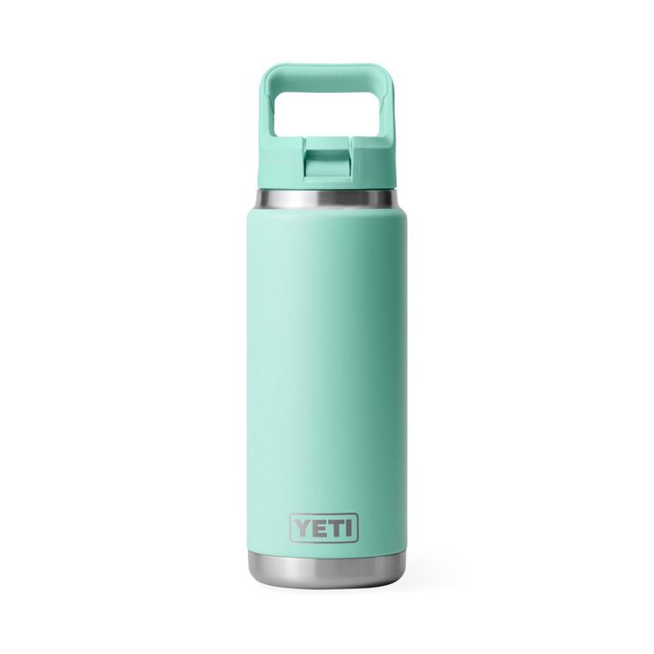 YETI Rambler 26 Oz Water Bottle with Color Mathced Straw Cap Seafoam