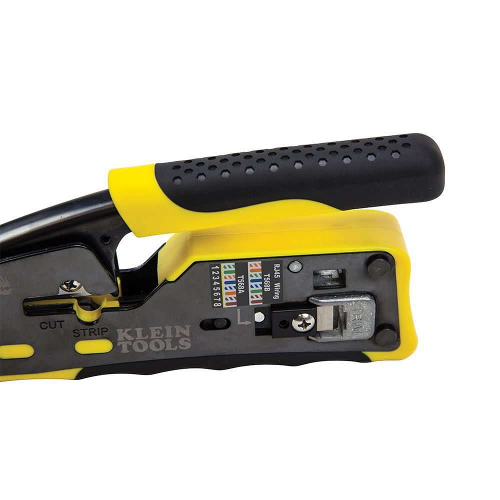 Klein Tools Ratcheting Ethernet Cable Crimper/Stripper/Cutter for Pass-Thru, large image number 14