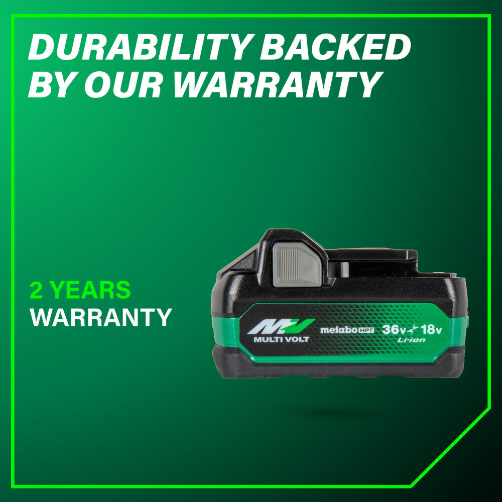 Metabo HPT Promotional MultiVolt 18V/36V 5Ah/2.5Ah Lithium Ion Battery with Fuel Indicator, large image number 9
