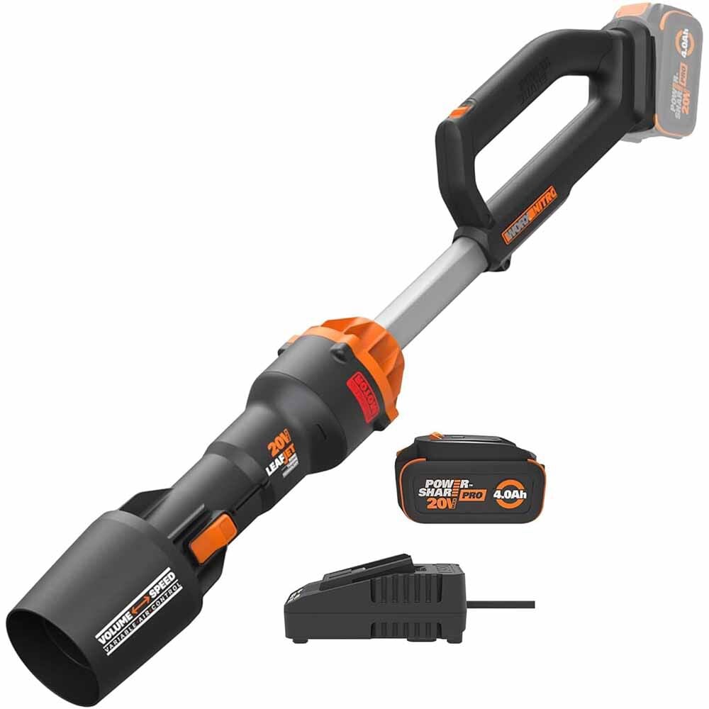 Беспроводная воздуходувка Worx 20V 4Ah Leafjet с аккумулятором и зарядным устройством 35290₽