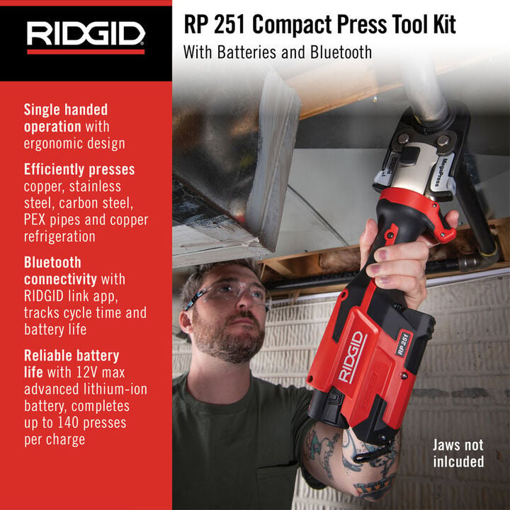 Ridgid RP 251 Press Tool Battery Kit (No Jaws), large image number 1