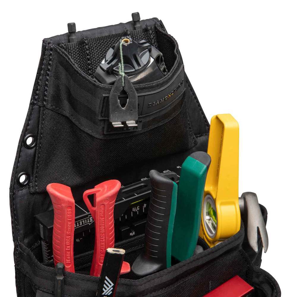 Diamondback Toolbelts Eagle X Left Side Non-Dominant Standard Tool Pouch, 3 Pockets, Black, large image number 3