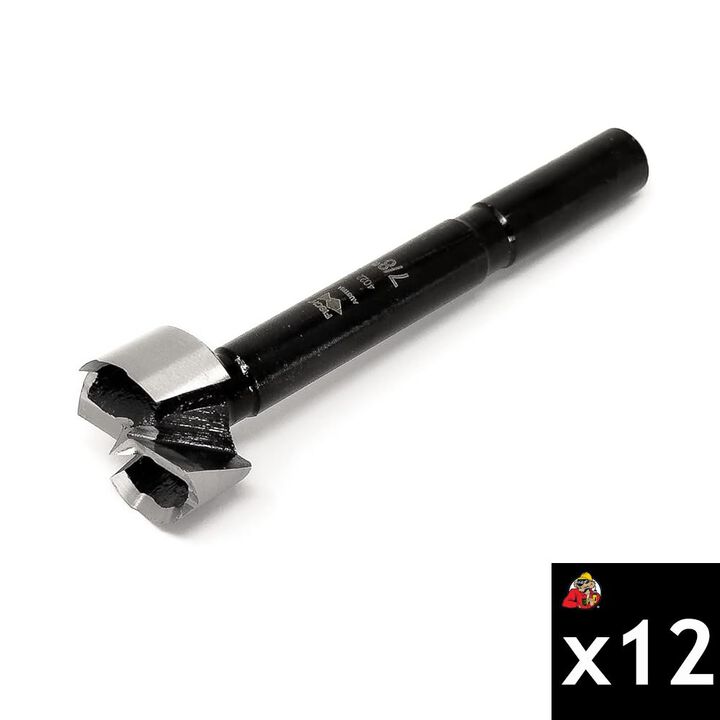 Fisch 7/8 Inch Black Shark HSS Forstner Drill Bit 12 Pieces