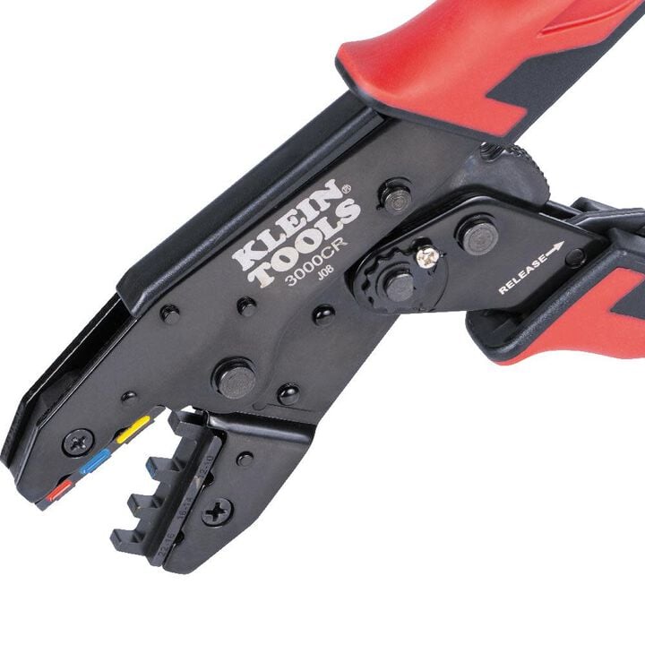 Klein Tools Ratcheting Heat Shrink Terminal Crimper, 10 to 22 AWG Wire, large image number 3