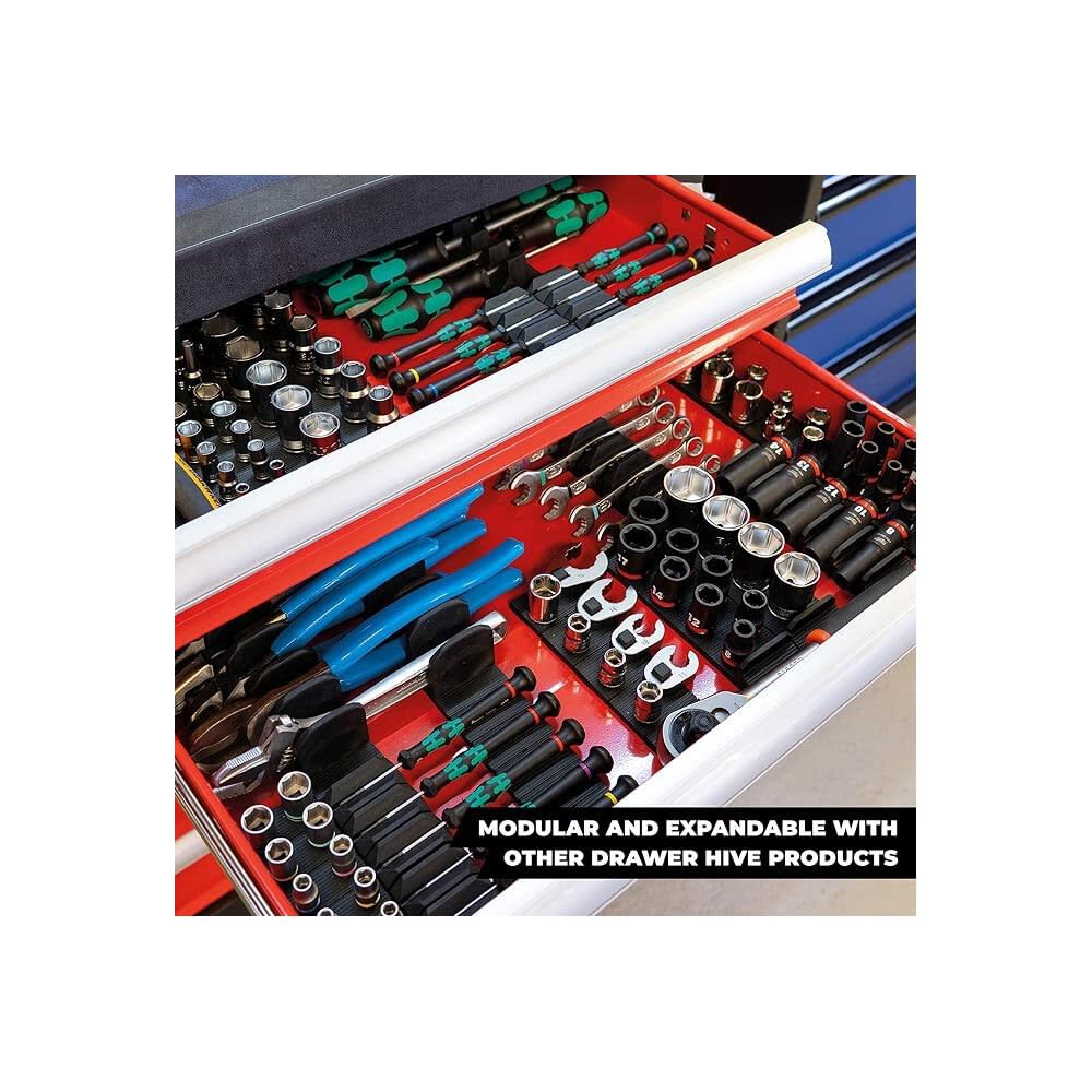 Stealthmounts TPE Drawer Hive Spanner/Wrench Holder, Black, 10 Pieces, large image number 5