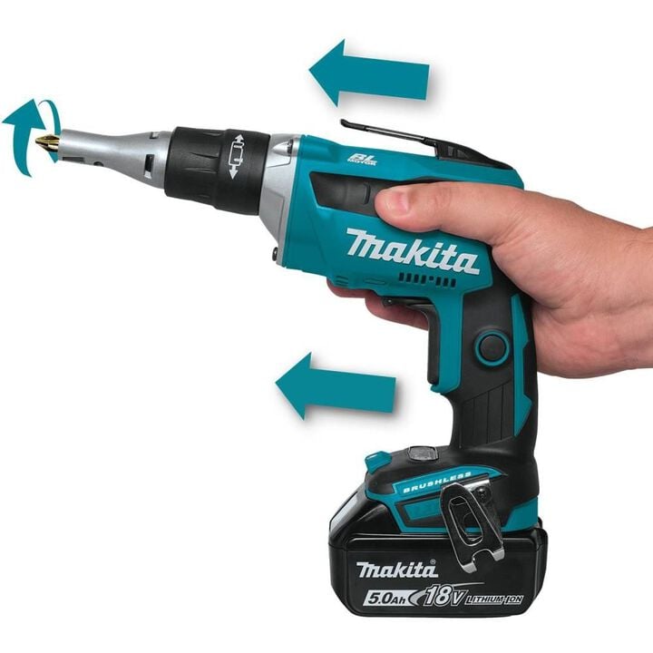 Makita 18V LXT Lithium-Ion Brushless Cordless Drywall Screwdriver Kit (5.0Ah), large image number 15