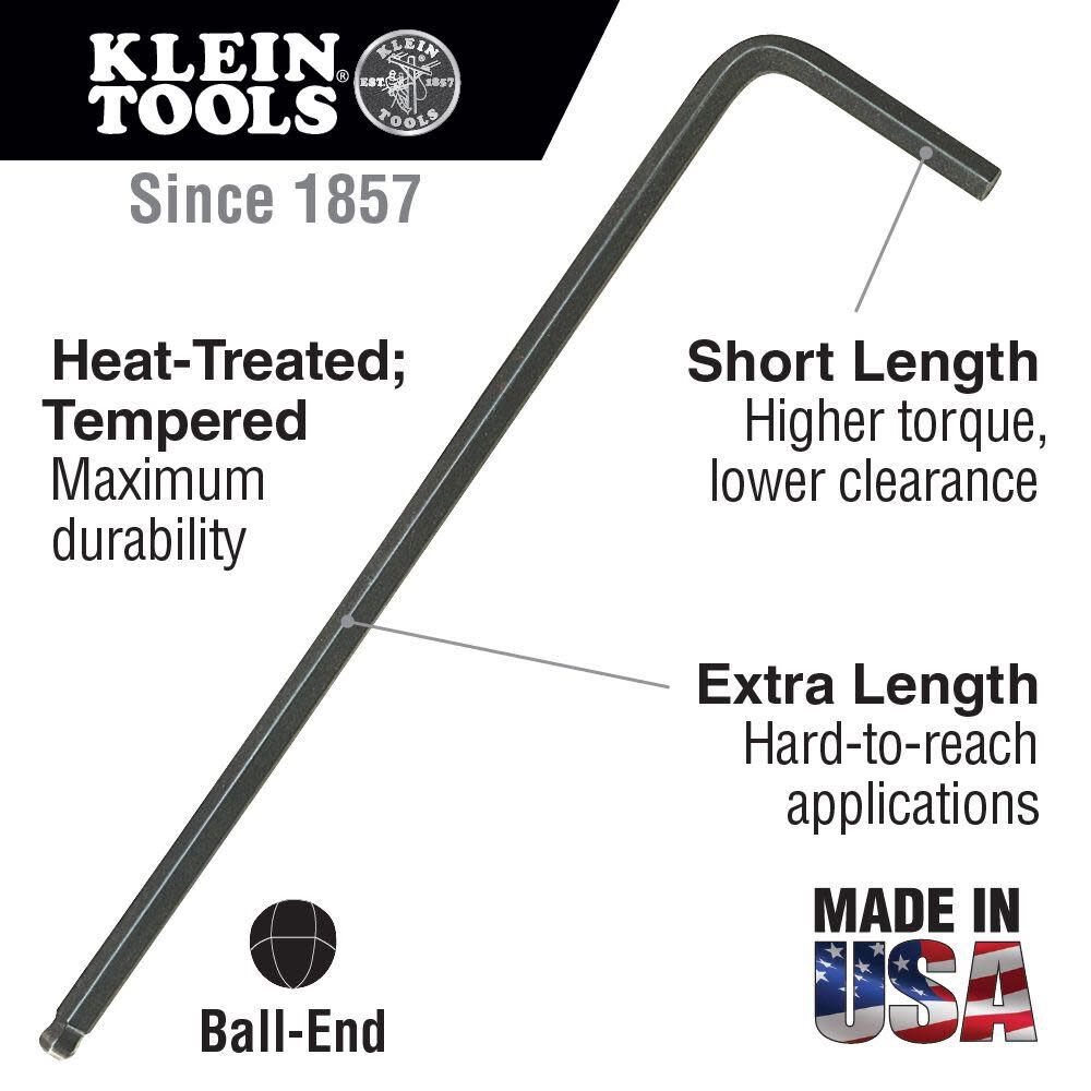 Klein Tools 1/8in L-Style Ball-End Hex Key, large image number 2