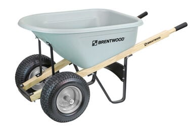 Brentwood 6 Cube HDPE Double Wheel Wheelbarrow - BW6D, large image number 0