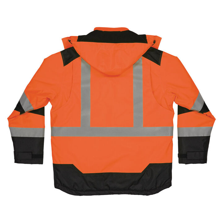 Ergodyne 8390 Orange Class 3 Hi-Vis Jacket with ampliFIRE Lining, large image number 12