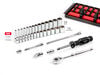 Tekton 1/4 Inch 6 Point Socket and Ratchet Set, 35 Pieces (4-15 mm), small image number 2