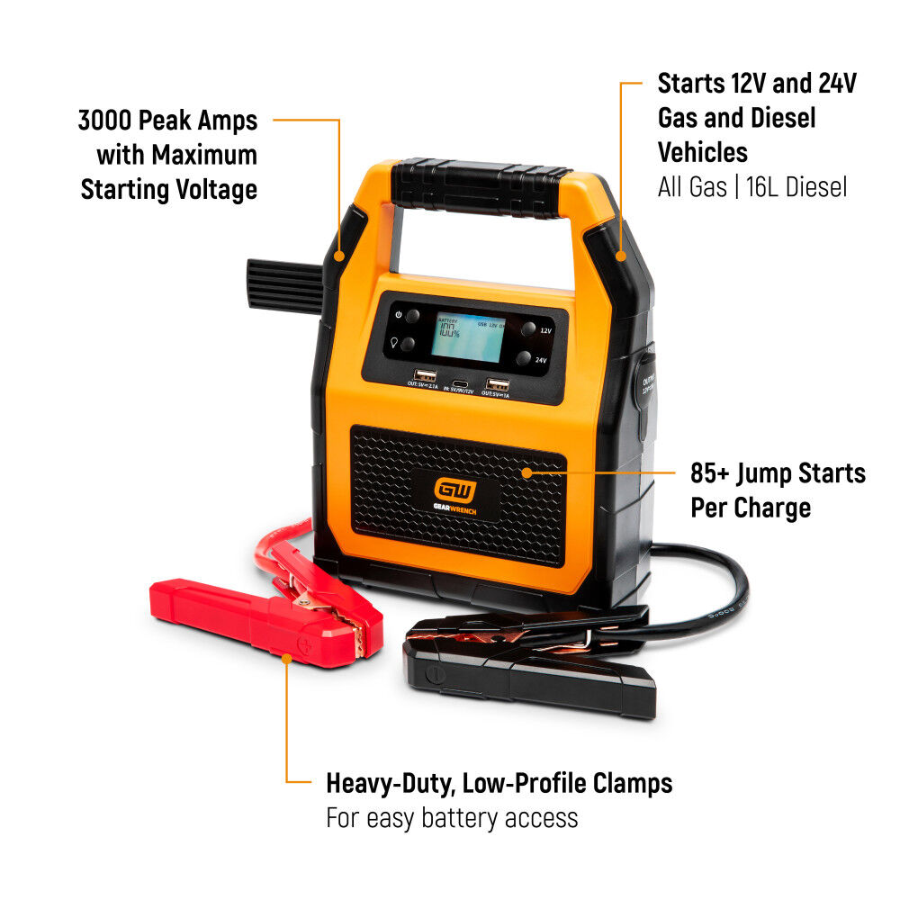 GEARWRENCH 12V/24V Lithium Battery Jump Starter and Powerbank, large image number 6