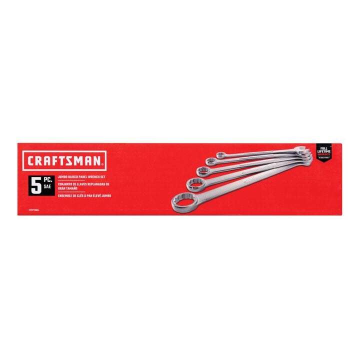 CRAFTSMAN Jumbo SAE Combination Wrench Set, 5pc, large image number 4