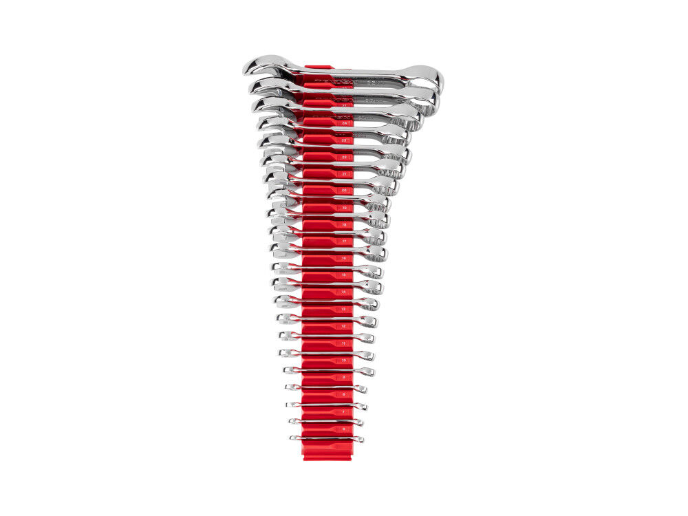 Tekton Stubby Combination Wrench Set, Organizers, 22 Pieces, Common Sizes - WCB95405