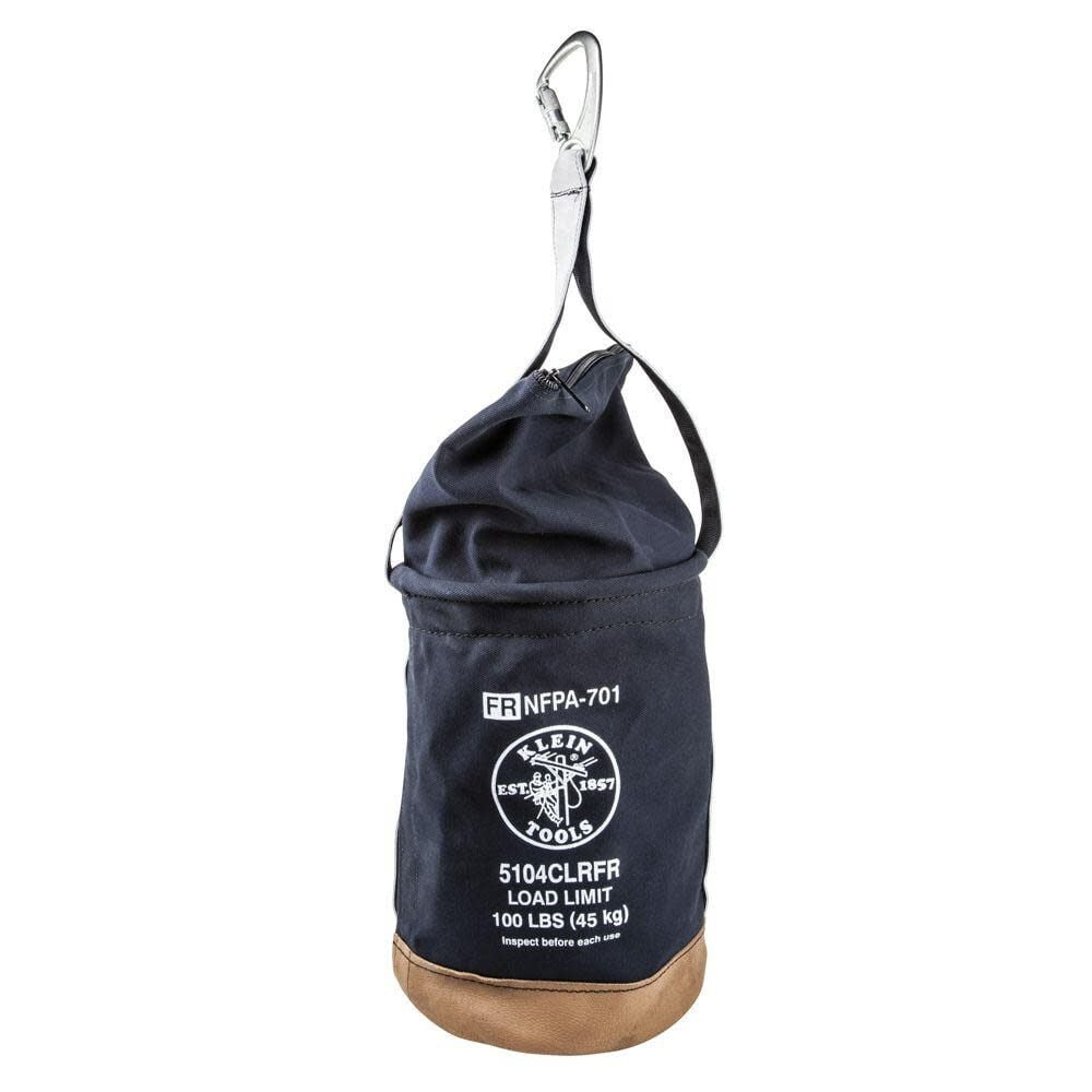 Klein Tools Flame-Resistant Canvas Bucket w/Top – 5104CLRFR