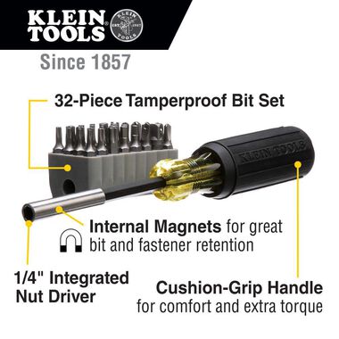 Klein Tools Tamperproof Magnetic Bits 32 Pc, large image number 1