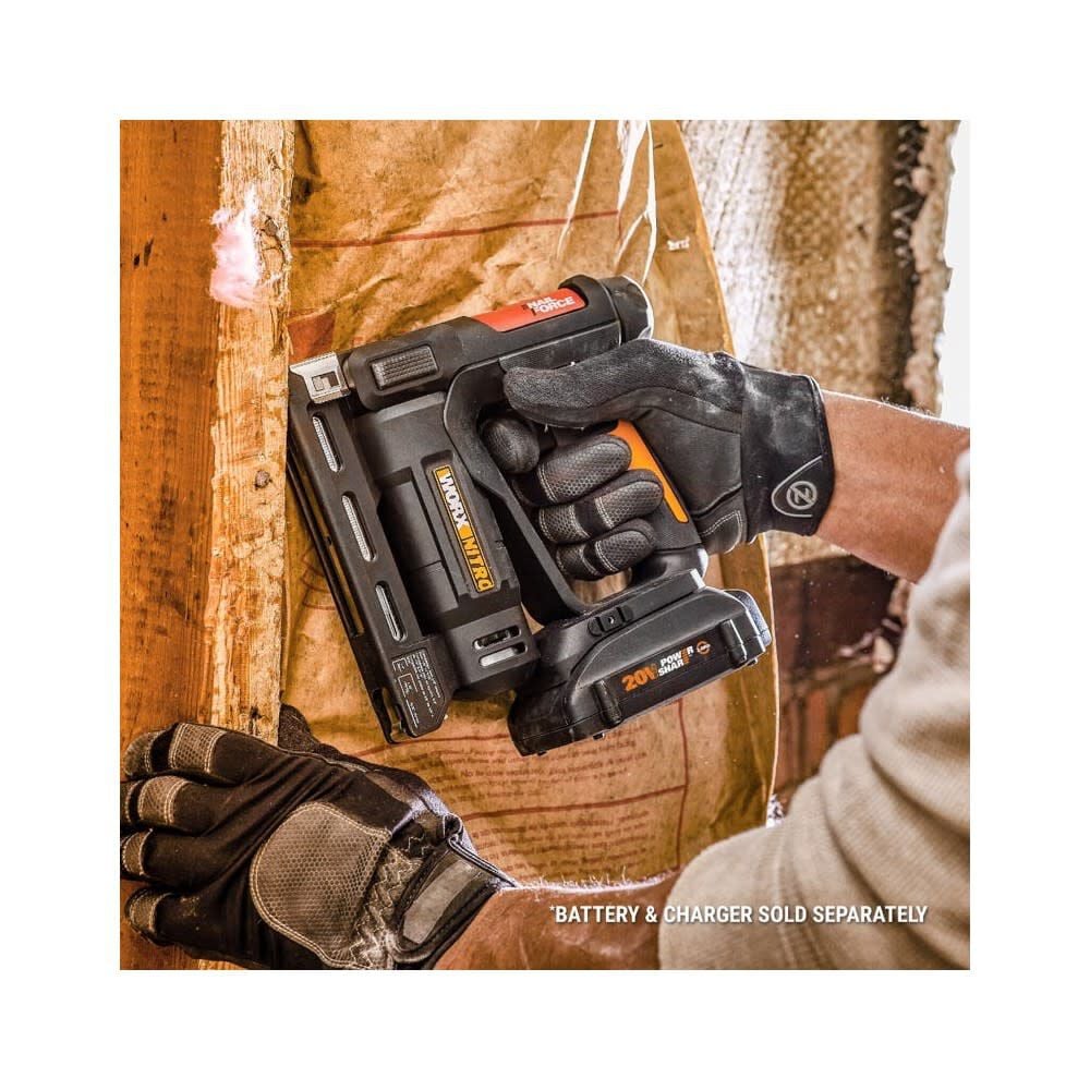 Worx 3/8 in 20V 2Ah Cordless Crown Stapler (Bare Tool), large image number 2