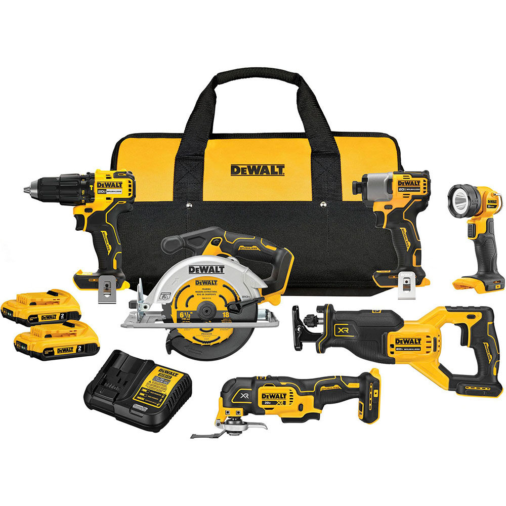 DEWALT 20V MAX Brushless 6 Tool Combo Kit, large image number 1