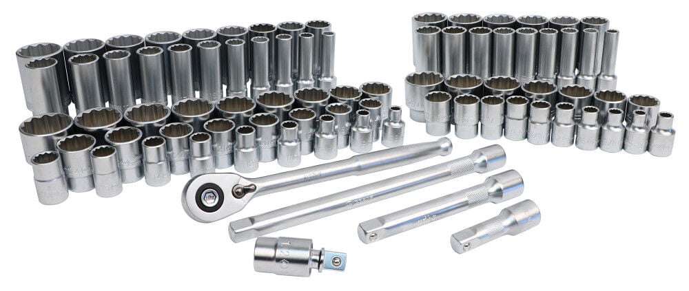 Wiha Professional Socket Set 1/2 Drive Metric and SAE 84pc, large image number 2
