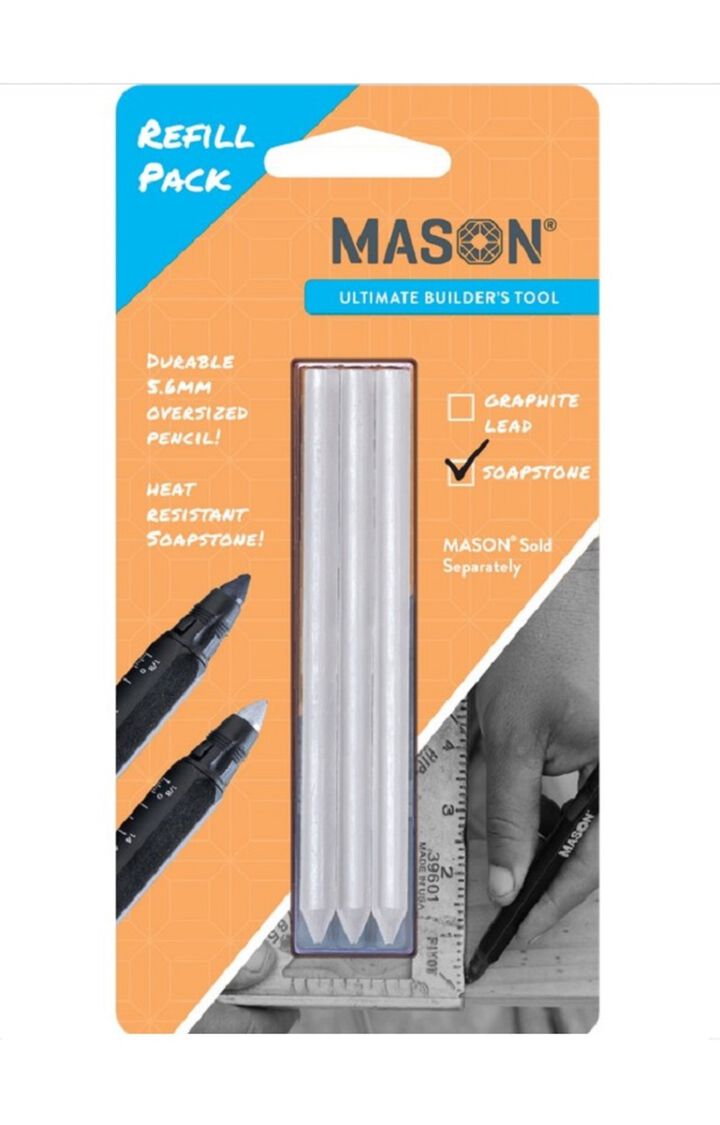FARO Mason Pre-Sharpened Soapstone Refill Kit, 3 Piece