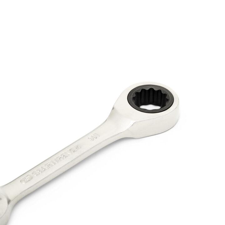 GEARWRENCH 7/16 Inch 90-Tooth 12 Point Stubby Combination Ratcheting Wrench, large image number 3