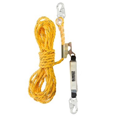 DEWALT 130-310 Lbs 50 ft Polyester Vertical Lifeline with Rope Adjuster