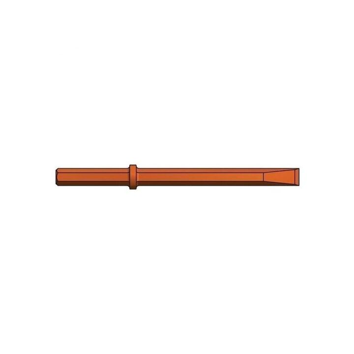 Brunner and Lay 1 1/4in x 6in Red Hex Shank Narrow Chisel, large image number 1