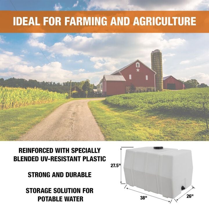 Buyers Products Company 100 Gallon Square Storage Tank - 38 Inch x 30 Inch x 29 Inch, large image number 6