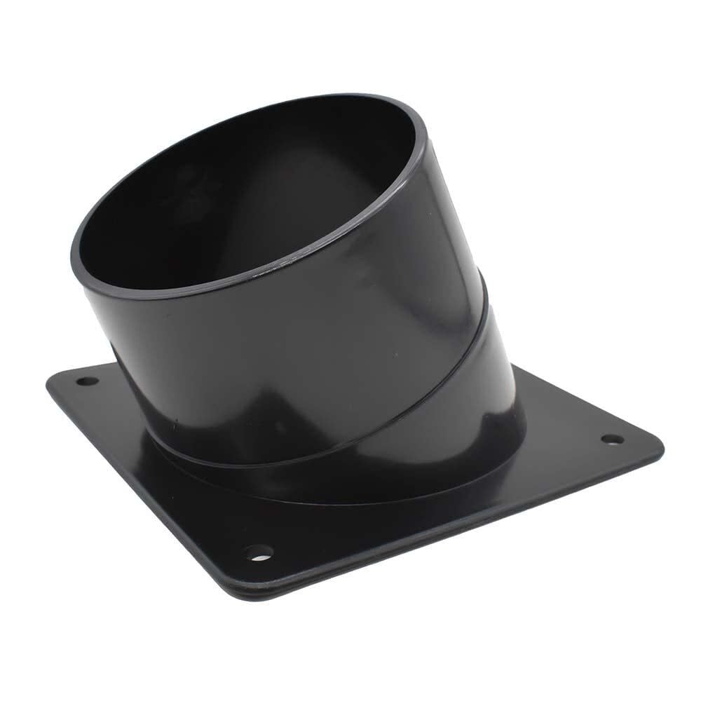 Big Horn 4 Inch Black ABS Plastic Dust Port with 4 Mounting Holes, large image number 2