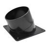 Big Horn 4 Inch Black ABS Plastic Dust Port with 4 Mounting Holes, small image number 2