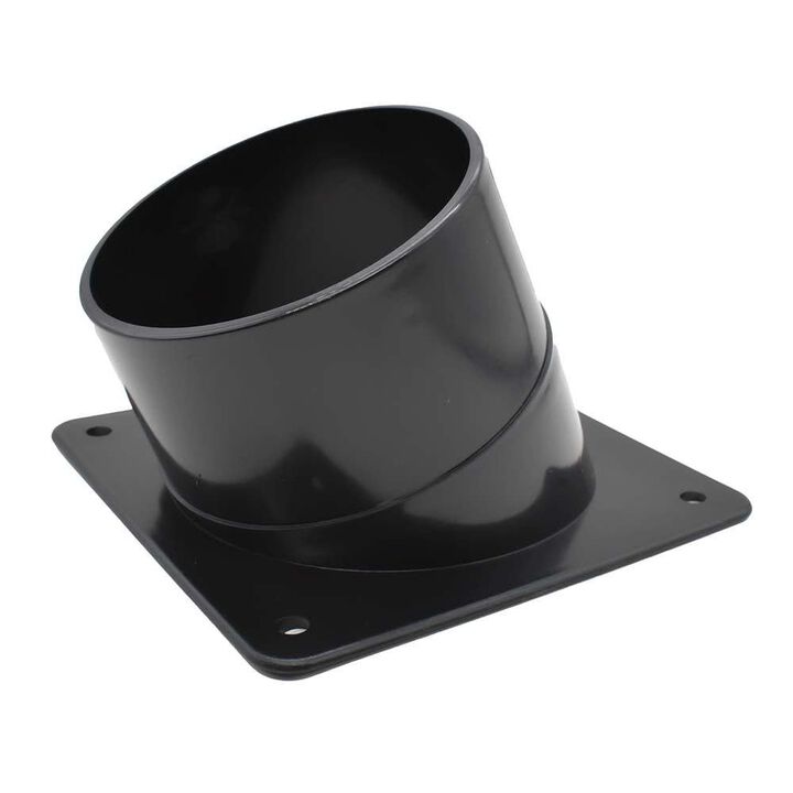 Big Horn 4 Inch Black ABS Plastic Dust Port with 4 Mounting Holes, large image number 1