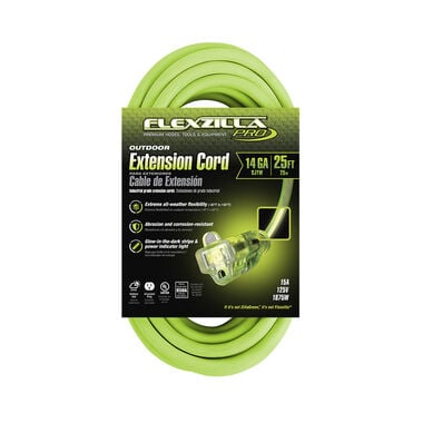 Flexzilla 25 ft. Pro Extension Cord 14/3 AWG, large image number 1