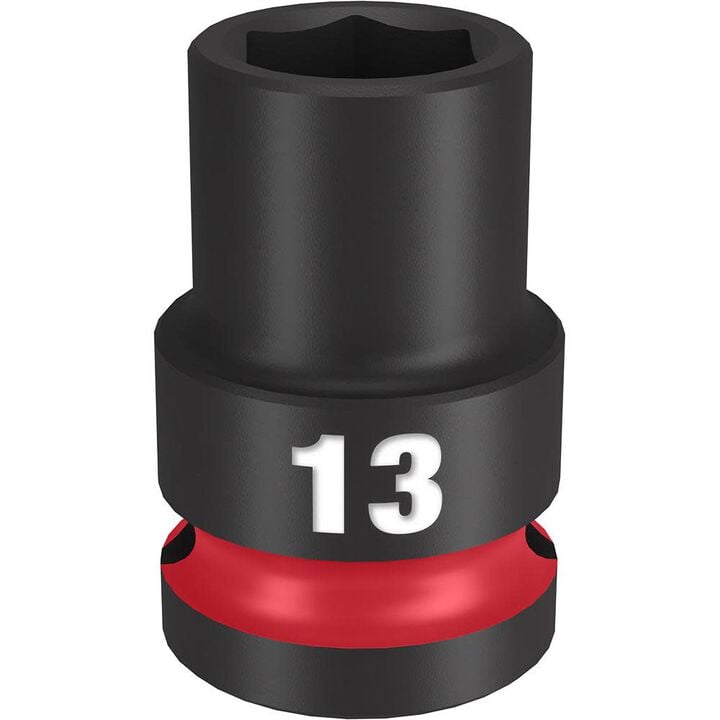 Milwaukee Impact Socket 1/2in Drive 13mm Standard 6 Point, large image number 0