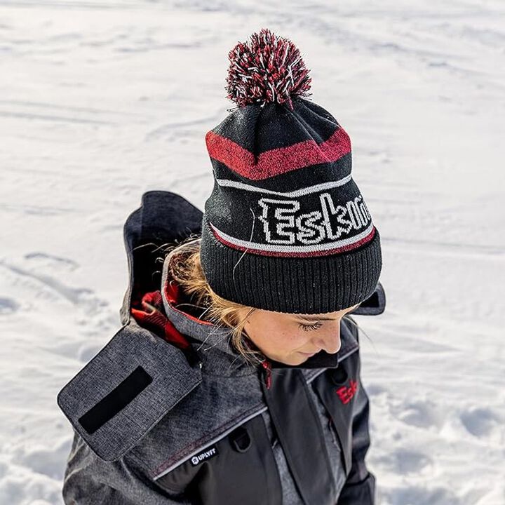 Eskimo Reflective POM Hat, Black, large image number 1