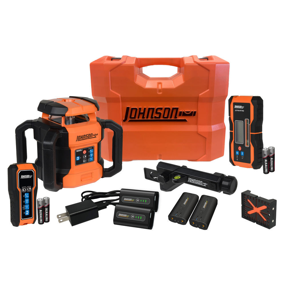 Johnson Level Red Dual Slope Rotary Laser Kit, large image number 1