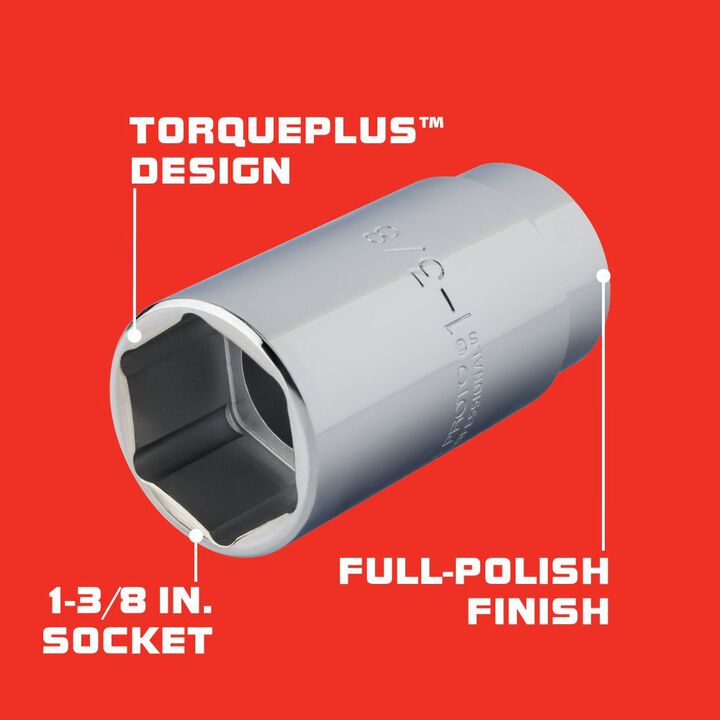 Proto 1/2 Inch Drive 1-3/8 Inch 6-Point Deep Socket, large image number 1