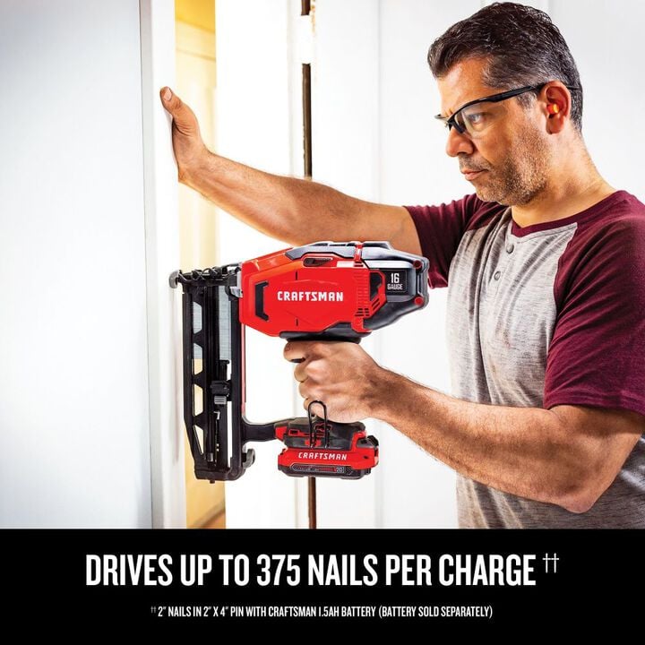 CRAFTSMAN V20 Cordless 16 Gauge Finish Nailer (Bare Tool), large image number 3