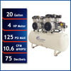 California Air Tools Ultra Quiet Oil-Free Corded 4HP 20 Gallon Air Compressor with Automatic Drain Valve, small image number 2