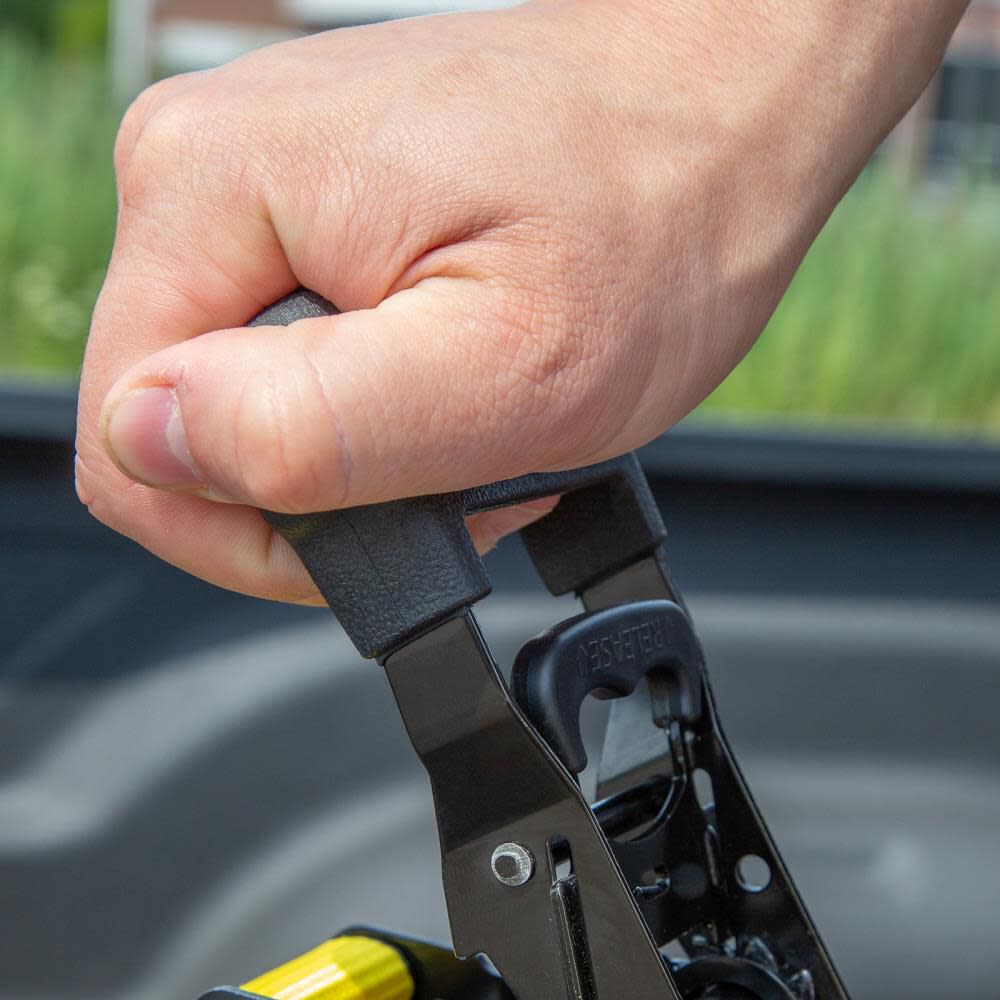 Stanley S1007 Ratchet Tie Down Straps 1.5in x 16' Heavy Cargo Hauling 3300 lbs Break Strength 2pk, large image number 4